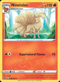 Ninetales 030/264 Uncommon – Fusion Strike Pokémon card