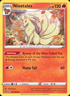Ninetales 031/264 Uncommon – Fusion Strike Pokémon card