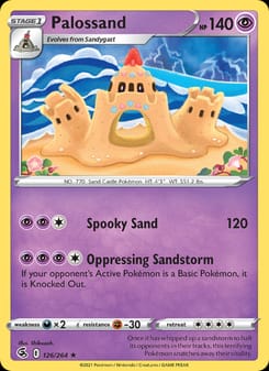 Palossand 126/264 Rare – Fusion Strike Pokémon card