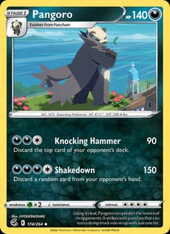 Pangoro 174/264 Uncommon – Fusion Strike Pokémon card