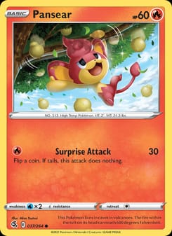 Pansear 037/264 Common – Fusion Strike Pokémon card