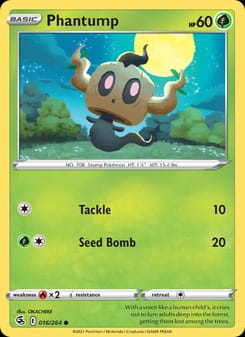 Phantump 016/264 Common – Fusion Strike Pokémon card