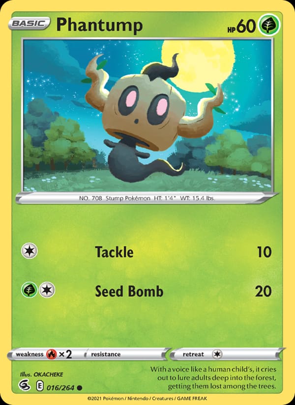 Phantump 016/264 Fusion Strike Pokémon card