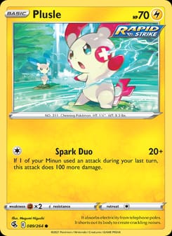Plusle 089/264 Common – Fusion Strike Pokémon card
