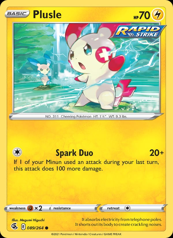 Plusle 089/264 Fusion Strike Pokémon card