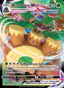 Rillaboom VMAX 022/264 Ultra Rare – Fusion Strike Pokémon card