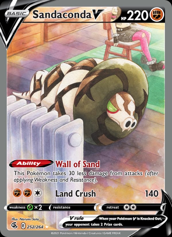 Sandaconda V 252/264 Fusion Strike Pokémon card