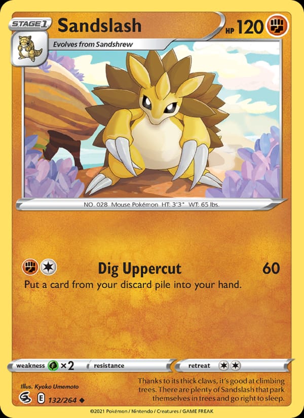 Sandslash 132/264 Fusion Strike Pokémon card