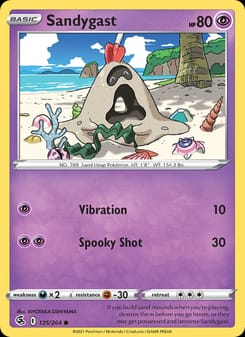 Sandygast 125/264 Common – Fusion Strike Pokémon card