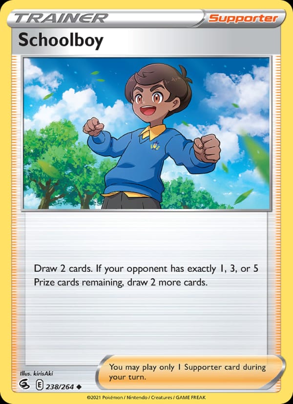 Schoolboy 238/264 Fusion Strike Pokémon card