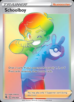 Schoolboy 276/264 Secret Rare – Fusion Strike Pokémon card