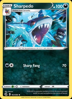 Sharpedo 163/264 Uncommon – Fusion Strike Pokémon card