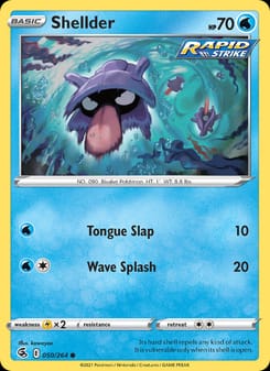 Shellder 050/264 Common – Fusion Strike Pokémon card