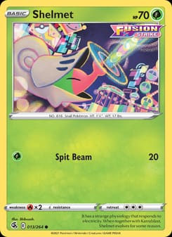 Shelmet 013/264 Common – Fusion Strike Pokémon card