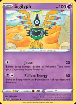 Sigilyph 123/264 Common – Fusion Strike Pokémon card