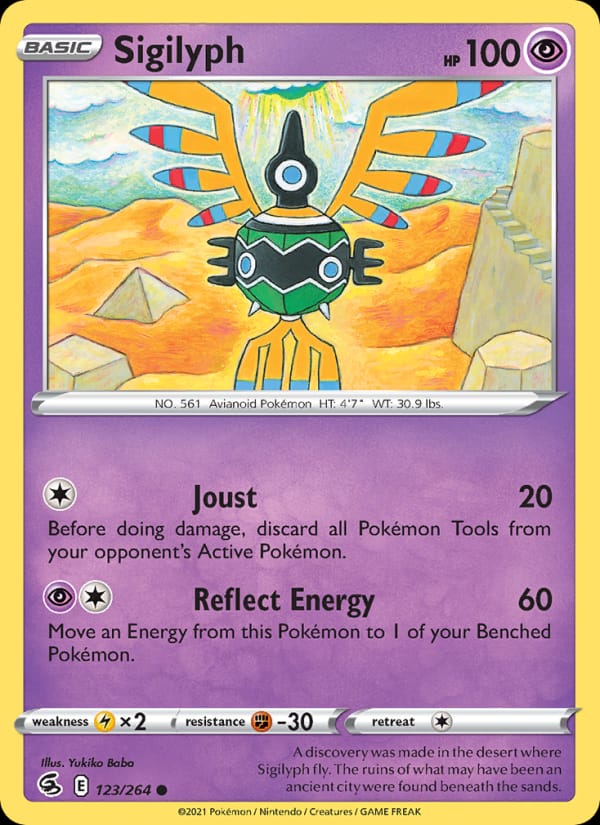 Sigilyph 123/264 Fusion Strike Pokémon card