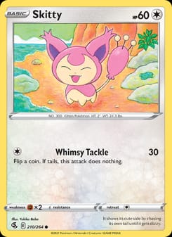 Skitty 210/264 Common – Fusion Strike Pokémon card