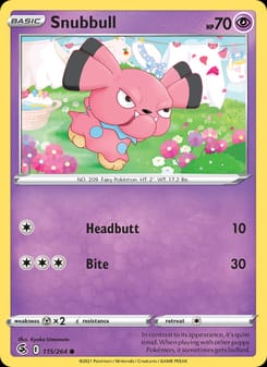 Snubbull 115/264 Common – Fusion Strike Pokémon card