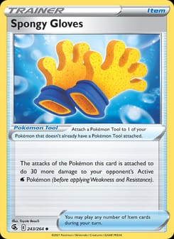 Spongy Gloves 243/264 Uncommon – Fusion Strike Pokémon card