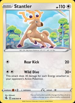 Stantler 208/264 Uncommon – Fusion Strike Pokémon card