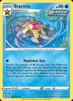 Starmie 053/264 Holo Rare – Fusion Strike Pokémon card