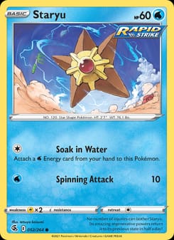 Staryu 052/264 Common – Fusion Strike Pokémon card