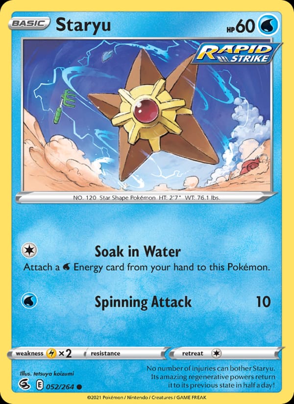 Staryu 052/264 Fusion Strike Pokémon card