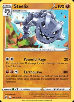 Steelix 139/264 Holo Rare – Fusion Strike Pokémon card