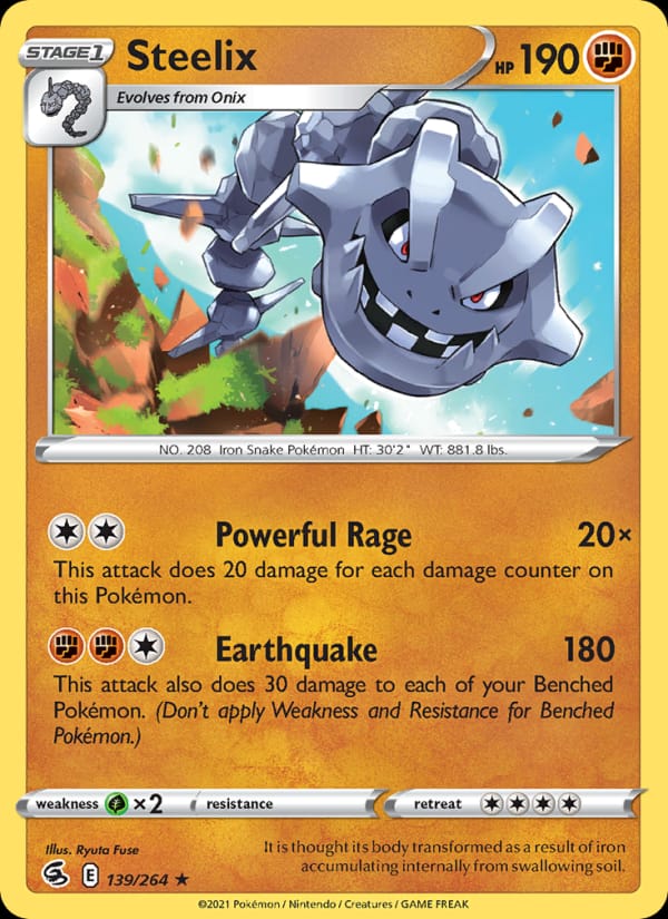 Steelix 139/264 Fusion Strike Pokémon card