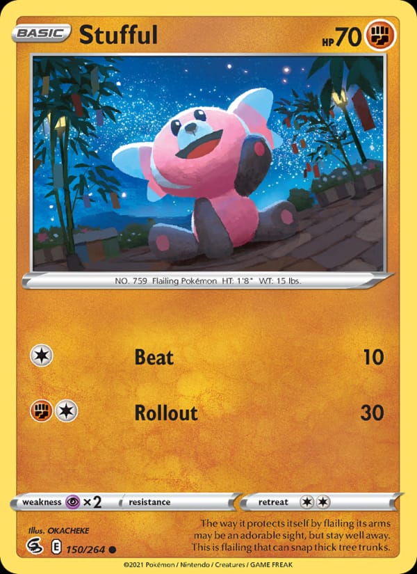 Stufful 150/264 Fusion Strike Pokémon card