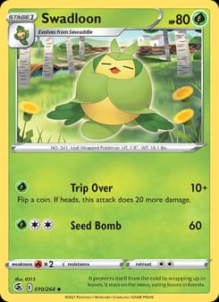 Swadloon 010/264 Uncommon – Fusion Strike Pokémon card