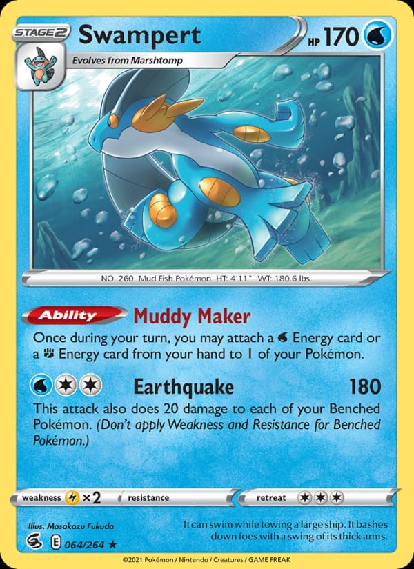 Swampert 064/264 Fusion Strike Pokémon card