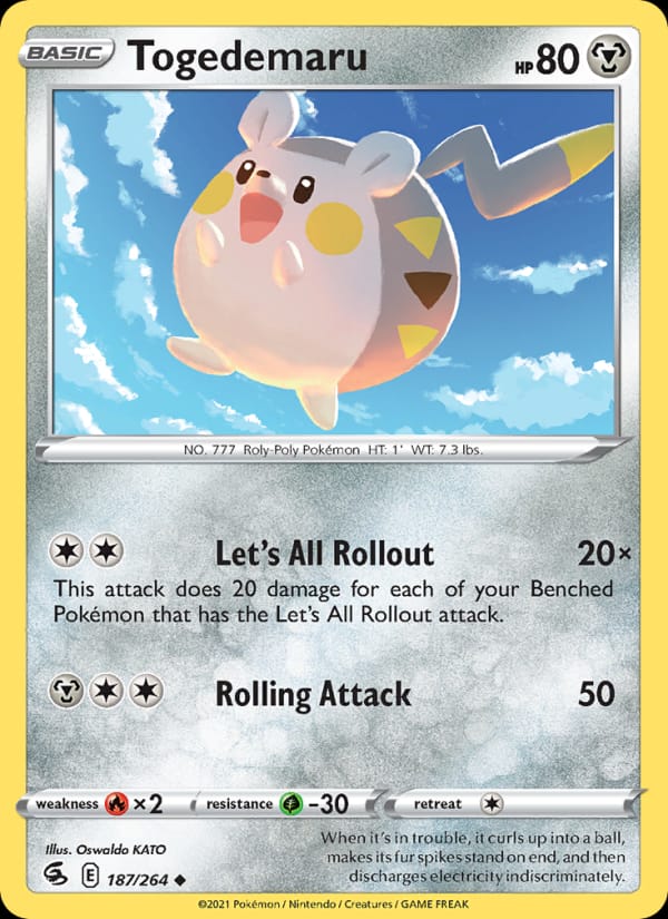 Togedemaru 187/264 Fusion Strike Pokémon card