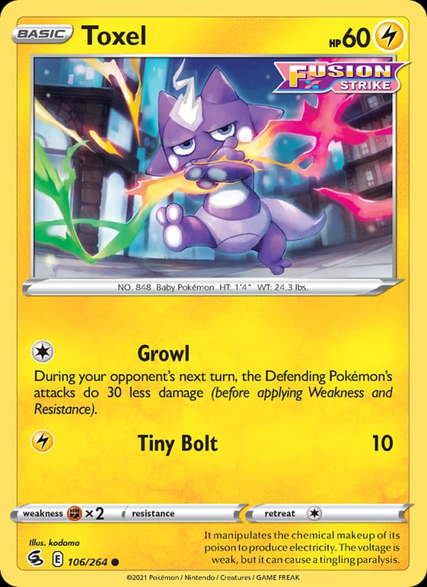 Toxel 106/264 Fusion Strike Pokémon card