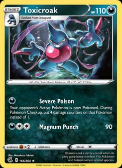 Toxicroak 166/264 Rare – Fusion Strike Pokémon card
