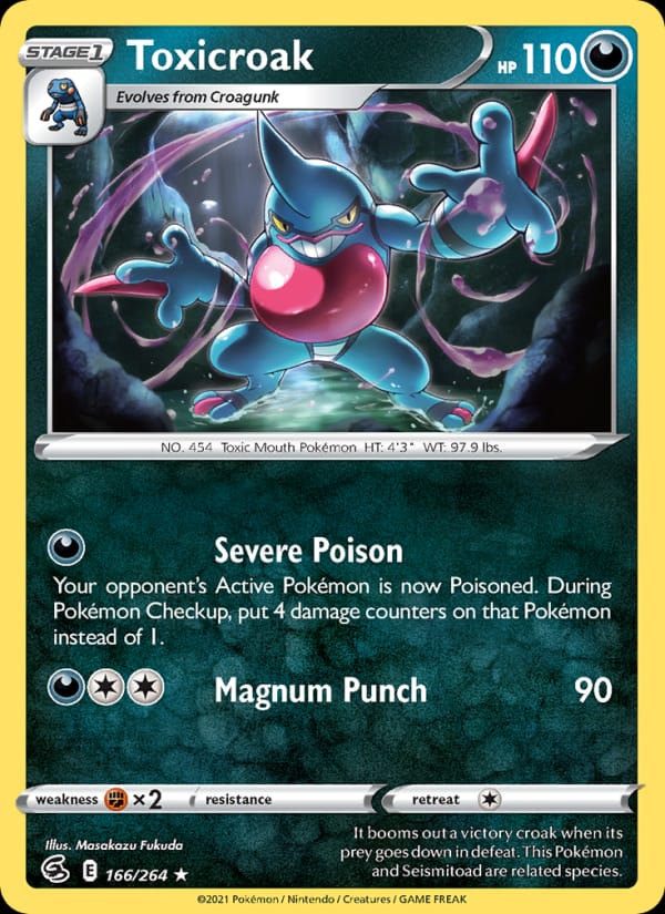 Toxicroak 166/264 Fusion Strike Pokémon card