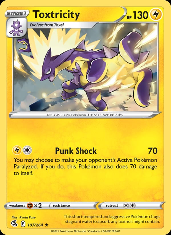 Toxtricity 107/264 Fusion Strike Pokémon card
