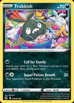Trubbish 168/264 Common – Fusion Strike Pokémon card