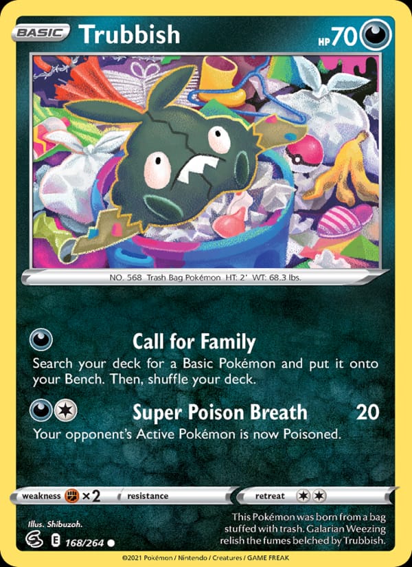 Trubbish 168/264 Fusion Strike Pokémon card