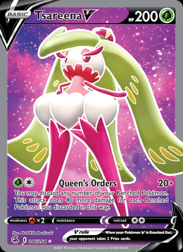 Tsareena V 246/264 Fusion Strike Pokémon card