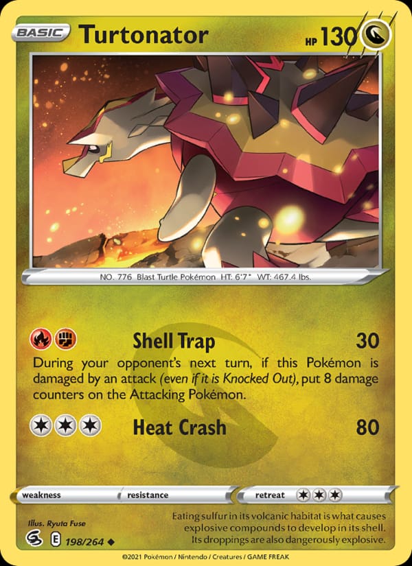 Turtonator 198/264 Fusion Strike Pokémon card