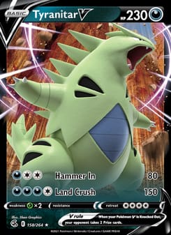 Tyranitar V 158/264 Ultra Rare – Fusion Strike Pokémon card