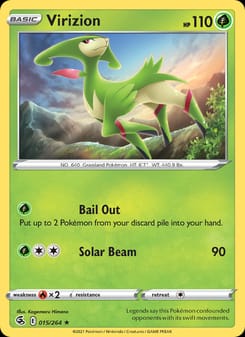Virizion 015/264 Rare – Fusion Strike Pokémon card