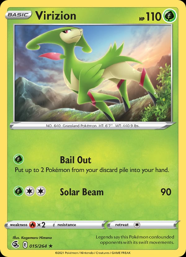 Virizion 015/264 Fusion Strike Pokémon card