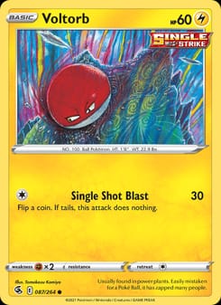 Voltorb 087/264 Common – Fusion Strike Pokémon card