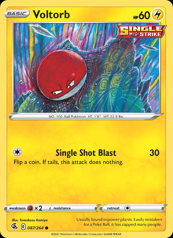Voltorb 087/264 Fusion Strike Pokémon card