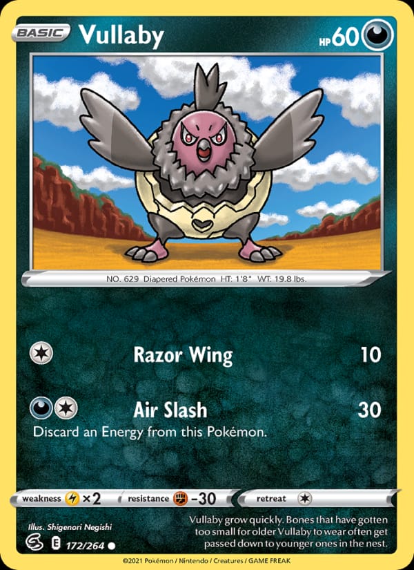 Vullaby 172/264 Fusion Strike Pokémon card