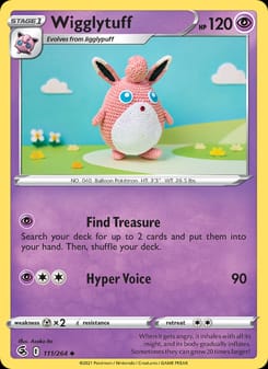 Wigglytuff 111/264 Uncommon – Fusion Strike Pokémon card