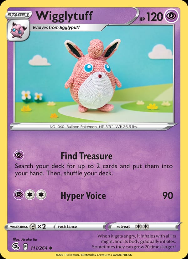 Wigglytuff 111/264 Fusion Strike Pokémon card