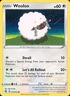 Wooloo 221/264 Common – Fusion Strike Pokémon card